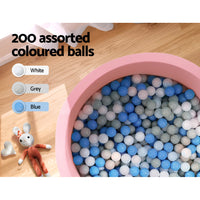 Thumbnail for Keezi Kids Ball Pit 90x30cm Ocean Foam Play Pool Barrier Toys Children Pink