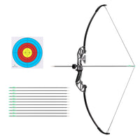 Thumbnail for Everfit 55lbs Bow Arrow Set Recurve Takedown Archery Hunting for Beginner Green