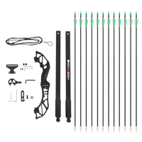 Thumbnail for Everfit 55lbs Bow Arrow Set Recurve Takedown Archery Hunting for Beginner Green