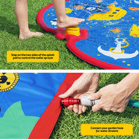 Thumbnail for Bestway Kids Splash Pad Pool Sprinkler Spray Play Mat Water Fun Toys 170cm x140cm