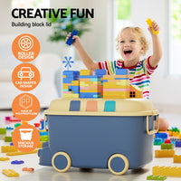 Thumbnail for Keezi 3PCS Toy Storage Box Cute Car Toy Container Kids Toys Organiser Snack Boxes