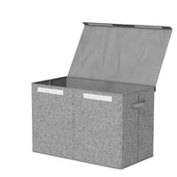 Thumbnail for Keezi Large Toy Box Chest Storage with Flip-Top Lid Foldable Organizer Bins Grey