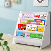 Thumbnail for Keezi 4 Tiers Kids Bookshelf Magazine Shelf Children Bookcase Rack Organiser