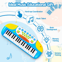 Thumbnail for Keezi Kids Piano Keyboard 37 Keys Electronic Musical Instrument Set w/ Stool Microphone