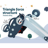 Thumbnail for Keezi Kids Slide Set Basketball Hoop Rings Outdoor Playground Toys 110cm Blue