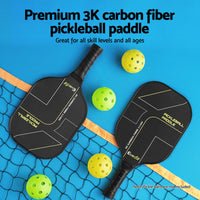 Thumbnail for Everfit 2PCS Pickleball Paddles Set Outdoor Pickle Balls Rackets with Cover Bag Training