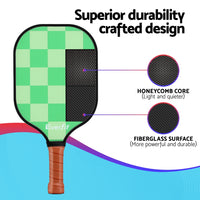 Thumbnail for Everfit Pickleball Paddle Set Fiberglass with Balls Bag Tournament Kit 2PCS Pickle Balls Rackets