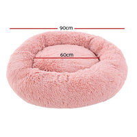 Thumbnail for i.Pet Pet Bed Dog Cat 90cm Large Calming Soft Plush Pink