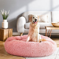 Thumbnail for i.Pet Pet Bed Dog Cat 90cm Large Calming Soft Plush Pink
