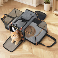 Thumbnail for i.Pet Pet Carrier Bag Foldable Expandable Dog Cat Travel Cage Portable Car Kennel