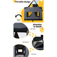 Thumbnail for i.Pet Pet Carrier Soft Crate Dog Cat Travel 82x58CM Portable Foldable Car XL