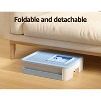 Thumbnail for i.Pet Cat Litter Box Large Tray Kitty Toilet Enclosed Hooded Foldable Cat Litter Box Scoop Blue