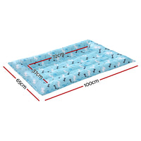 Thumbnail for i.Pet Pet Cooling Mat Gel Dog Cat Self-cool Puppy Pad Large Bed Summer Blue