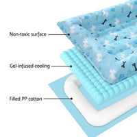 Thumbnail for i.Pet Pet Cooling Mat Gel Dog Cat Self-cool Puppy Pad Large Bed Summer Blue