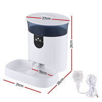 Thumbnail for i.Pet Automatic Pet Feeder Dog Cat Camera Wifi Smart Food Dispenser Timer 7L APP