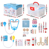 Thumbnail for Keezi Kids Doctor Nurse Medical Case Pretend Play Set Stethoscope Medicine Toys