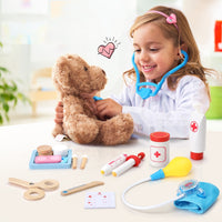 Thumbnail for Keezi Kids Doctor Nurse Medical Case Pretend Play Set Stethoscope Medicine Toys