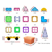 Thumbnail for Keezi 60pcs Kids Magnetic Tiles Blocks Building Educational Toys Children Gift