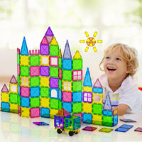 Thumbnail for Keezi 60pcs Kids Magnetic Tiles Blocks Building Educational Toys Children Gift