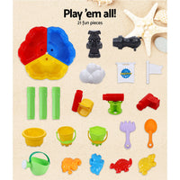 Thumbnail for Keezi Kids Sandpit Pretend Play Set Outdoor Sand Water Table Beach Toy