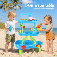 Thumbnail for Keezi Kids Sand and Water Table 4-Tier Waterfall Sandpit Toys Beach Shovel