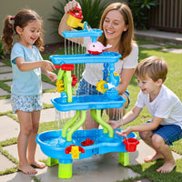 Thumbnail for Keezi Kids Sand and Water Table 4-Tier Waterfall Sandpit Toys Beach Shovel