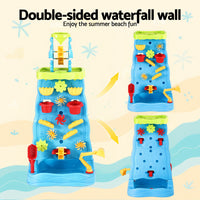 Thumbnail for Keezi Kids Sand and Water Table Waterfall Wall Sandpit Toys Beach Shovel