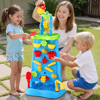 Thumbnail for Keezi Kids Sand and Water Table Waterfall Wall Sandpit Toys Beach Shovel