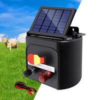 Thumbnail for Giantz Fence Energiser 5KM Solar Powered 0.15J Electric Fencing Charger