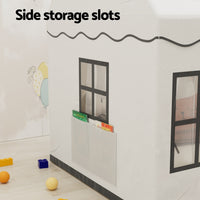 Thumbnail for Keezi Kids Play Tent Playhouse Castle with String Lights Floor Mat Side Pocket