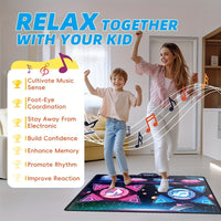 Thumbnail for Double Dance Mat Music Light Exercise Toy
