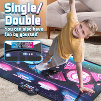 Thumbnail for Double Dance Mat Music Light Exercise Toy