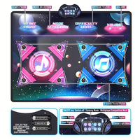 Thumbnail for Double Dance Mat Music Light Exercise Toy
