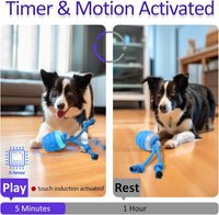 Thumbnail for Interactive Dog Toys with Motion Activated, Squeaky Dog Toy Active Rolling Ball Wicked Ball for Daily Training  BLUE