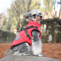 Thumbnail for Waterproof Dog Winter Jacket with Harness and Fleece, Compatible with Orange S Size