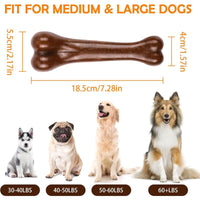 Thumbnail for Indestructible Dog Toys, Dog Chew Bones, Light Beef And Bacon Flavor Dog Toys For Large Medium Dogs Dental Care Teeth