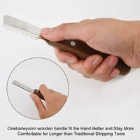 Thumbnail for Right Handed Trimmer Knife Professional Dog Stripping Knife With Ergonomic Wooden Handle