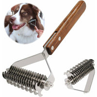 Thumbnail for Coat King Rake Pet Undercoat Rake Dog Dematting Comb Pet Grooming Brush Tool Deshedding 17+9 Double Sided Teeth