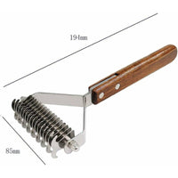 Thumbnail for Coat King Rake Pet Undercoat Rake Dog Dematting Comb Pet Grooming Brush Tool Deshedding 17+9 Double Sided Teeth