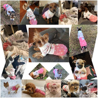 Thumbnail for Dog Coat - Dog Sweater - Classic Knit Turtleneck Sweater - Warm Winter Dog Clothes - Adorable Strawberry Heart Pattern - Perfect for Small and Medium Dogs - Pink - Size L