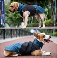 Thumbnail for Dog Raincoat - Dog Jacket - Waterproof Winter Dog Jackets - Windproof Dog Jacket - Winter Dog Jacket - Reflective Strip - Perfect for Small Dogs - Medium-Sized Dogs - Blue and Black - Size M