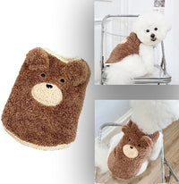 Thumbnail for Dog Sweater - Dog Coat - Warm Winter Sweater - Warm Dog Coat - Teddy Bear - Plush Coat - Warm Clothes - Perfect for Small Dogs - Medium Dogs - Dog - Coffee - Size Medium - Size XL