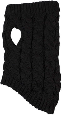 Thumbnail for Dog Coat - Dog Sweater Vest - Warm Dog Coat - Winter Dog Sweater - Soft Knitted Wool Dog Clothes - Crochet Coat - Perfect for Small Dogs - Medium-Sized Dogs - Size M - Black