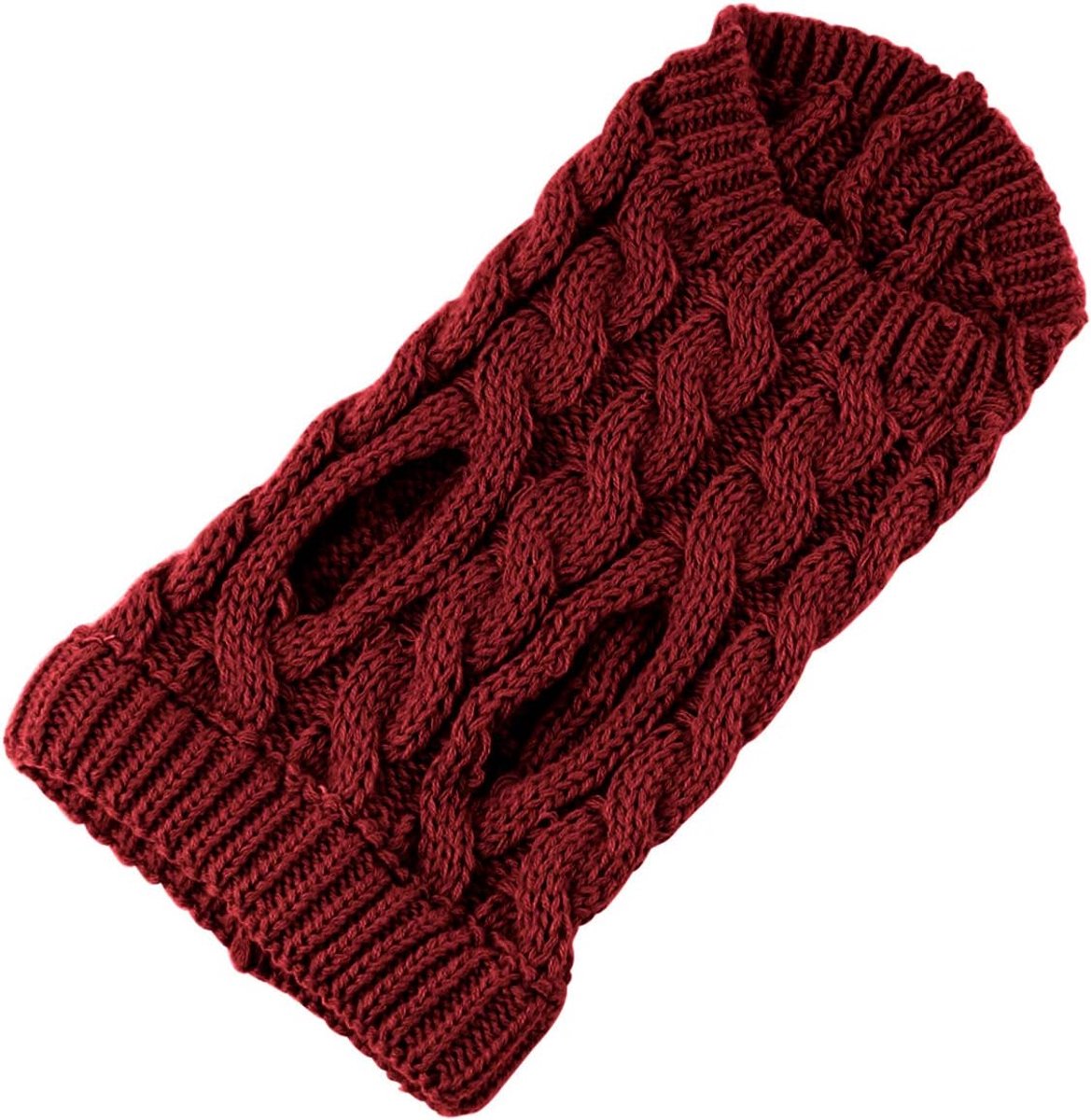 Dog Coat - Dog Sweater Vest - Warm Dog Coat - Winter Dog Sweater - Soft Knitted Wool Dog Clothes - Crochet Coat - Perfect for Small Dogs - Medium-Sized Dogs - Size M - Red