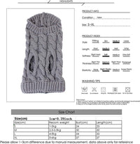 Thumbnail for Dog Coat - Dog Vest - Warm Dog Coat - Winter Dog Sweater - Soft Knitted Wool Dog Clothes - Crochet Coat - Perfect for Small and Medium Dogs - Size M - Grijs