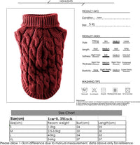Thumbnail for Dog Coat - Dog Vest - Warm Dog Coat - Winter Dog Sweater - Soft Knitted Wool Dog Clothes - Crochet Coat - Perfect for Small and Medium Dogs - Size L - Red