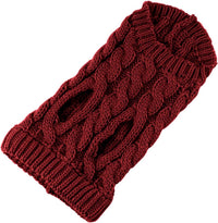 Thumbnail for Dog Coat - Dog Vest - Warm Dog Coat - Winter Dog Sweater - Soft Knitted Wool Dog Clothes - Crochet Coat - Perfect for Small and Medium Dogs - Size L - Red