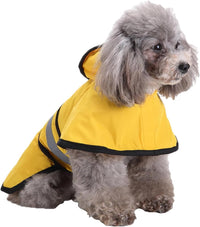 Thumbnail for Dog Coat - Dog Raincoat - Reflective Dog Raincoat - With Hood - Adjustable Raincoat - Lightweight Raincoat - Yellow - Size M - Perfect for Small and Medium-Sized Dogs