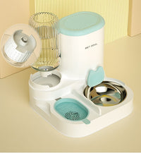 Thumbnail for 2-in-1 Automatic Cat Feeder and Water Dispenser for Pets, Compatible with Cats and Dogs, Yellow