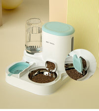 Thumbnail for 2-in-1 Automatic Cat Feeder and Water Dispenser for Pets, Compatible with Cats and Dogs, Yellow